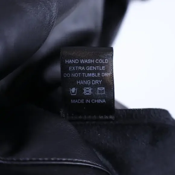 TUCKERNUCK NWT Leather Violetta Shirt Dress Black Short Sleeves Women's M - Picture 8 of 13